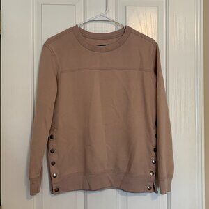 Womens XS light pink fleece crew neck, Abercrombie and Fitch